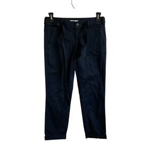 LOFT Navy Blue‎ Ankle Length Casual Pants with Belt - Size 2 - NEW